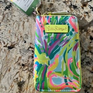 NWT Lilly Pulitzer Tiki Palm Wallet/Phone Case